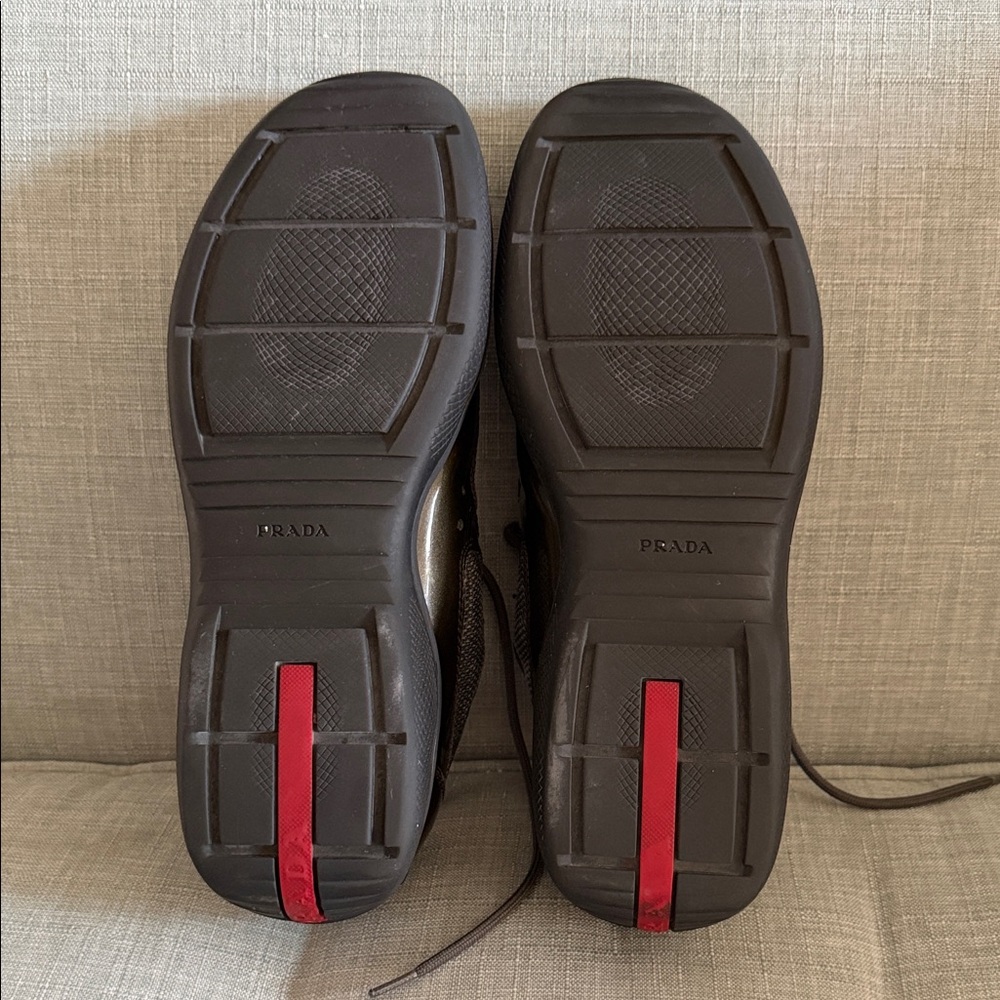Prada Women’s America’s Cup Sneakers - Olive - Size 40/US 10 - Picture 7 of 7